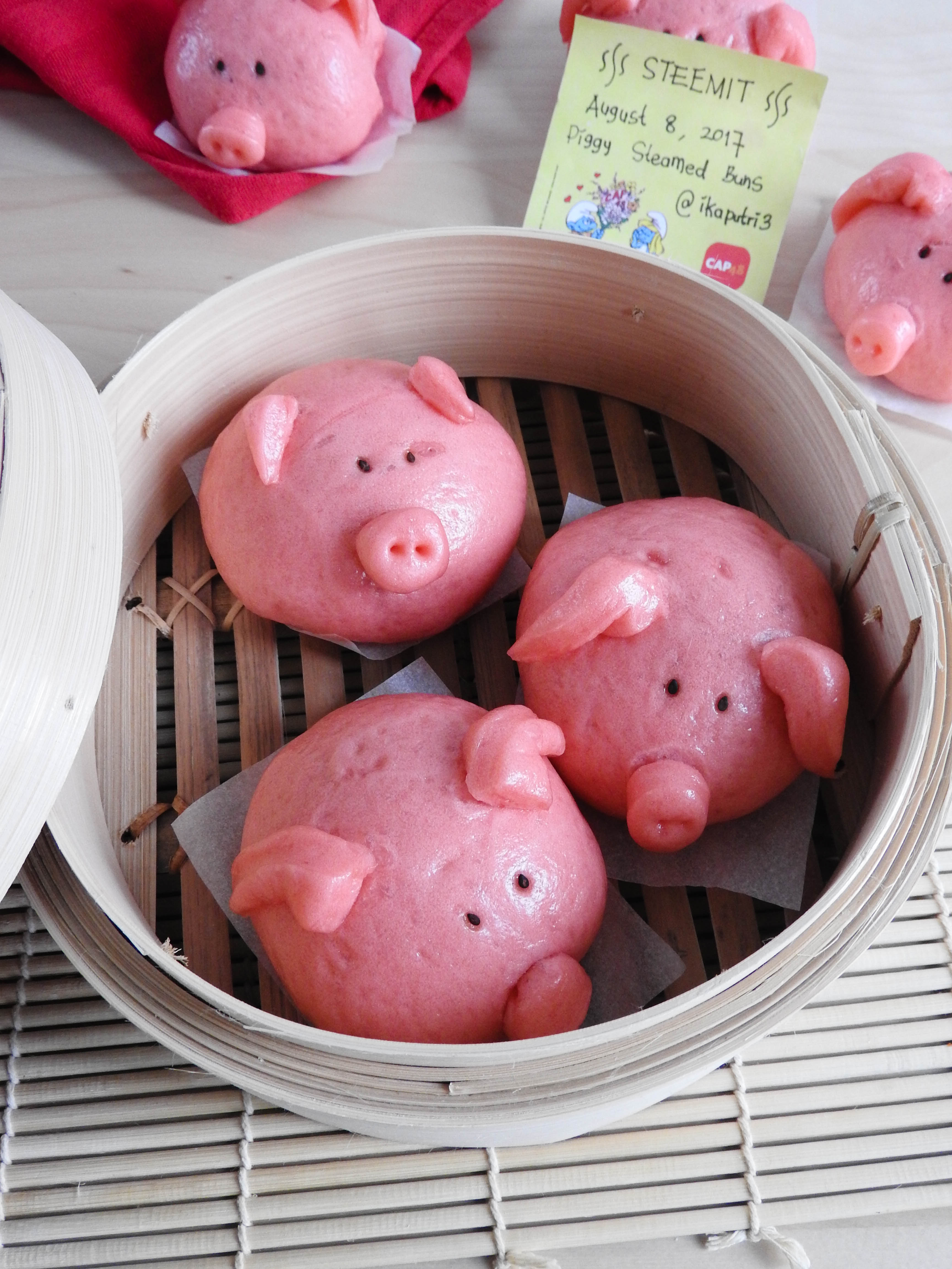 STEEMIT CULINARY CHALLENGE #37: Piggy Steamed Bun with Sweet